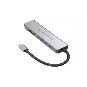Conceptronic DONN02G USB-C dokstacija 6-in-1 ar HDMI un PD 60W