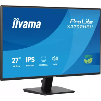 iiyama ProLite X2792HSU-B1 monitors 68.6 cm (27 colli) 1920 x 1080 pikseļi Full HD LED Melns