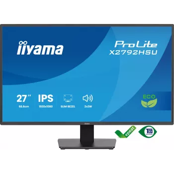 iiyama ProLite X2792HSU-B1 monitors 68.6 cm (27 colli) 1920 x 1080 pikseļi Full HD LED Melns