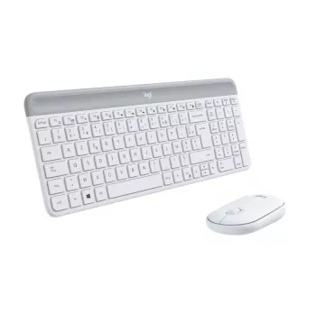Logitech MK470 bezvadu tastatūras un peles komplekts – balts – AZERTY franču