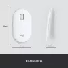 Logitech MK470 bezvadu tastatūras un peles komplekts – balts – AZERTY franču
