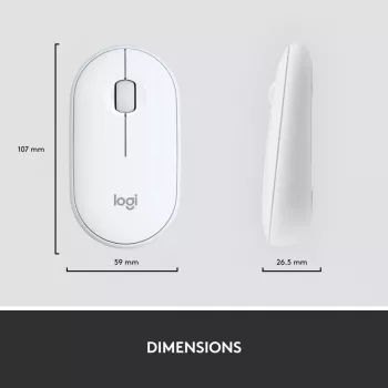 Logitech MK470 bezvadu tastatūras un peles komplekts – balts – AZERTY franču