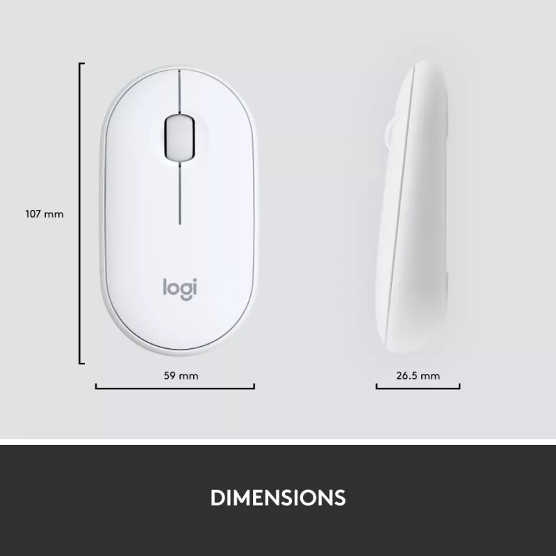 Logitech MK470 bezvadu tastatūras un peles komplekts – balts – AZERTY franču
