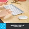 Logitech MK470 bezvadu tastatūras un peles komplekts – balts – AZERTY franču