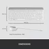 Logitech MK470 bezvadu tastatūras un peles komplekts – balts – AZERTY franču