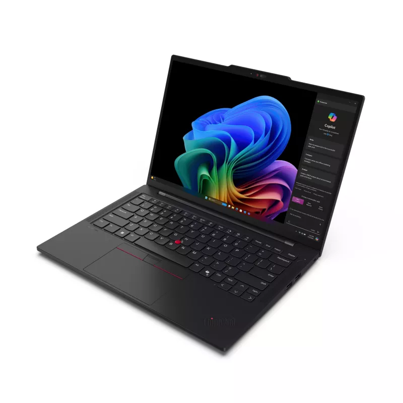Lenovo ThinkPad T14s Gen 6 (Snapdragon) Copilot+ PC X1E-78-100 Klēpjdators 35,6 cm (14 collu) WUXGA 32 GB LPDDR5x-SDRAM 1 TB SSD Wi-Fi 7 (802.11be) Windows 11 Pro Melns