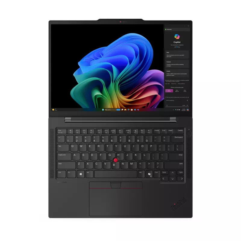 Lenovo ThinkPad T14s Gen 6 (Snapdragon) Copilot+ PC X1E-78-100 Klēpjdators 35,6 cm (14 collu) WUXGA 32 GB LPDDR5x-SDRAM 1 TB SSD Wi-Fi 7 (802.11be) Windows 11 Pro Melns