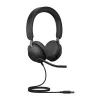 Jabra Evolve2 40 SE UC Stereo austiņas ar mikrofonu, uzliekamas, vadu USB-A, 3 mikrofoni, melnas
