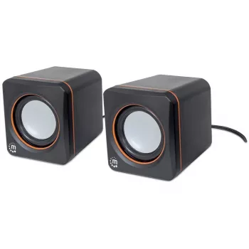 Skaļruņu sistēma Manhattan 2600 Series, 2x 3W, stereo, USB barošana, melna