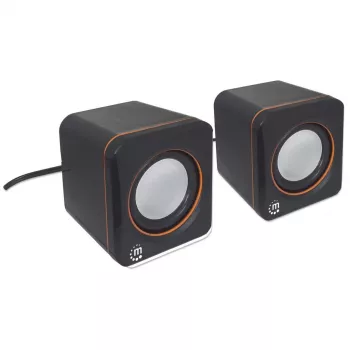 Skaļruņu sistēma Manhattan 2600 Series, 2x 3W, stereo, USB barošana, melna