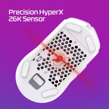 HyperX Pulsefire Haste 2 - Bezvadu spēļu pele (Balta)