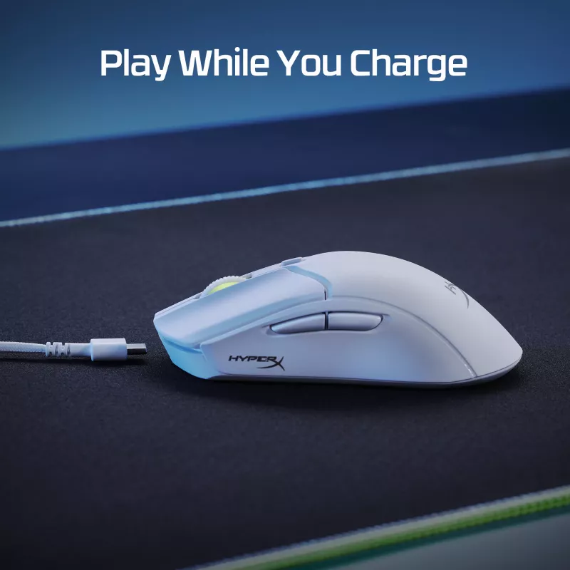 HyperX Pulsefire Haste 2 - Bezvadu spēļu pele (Balta)