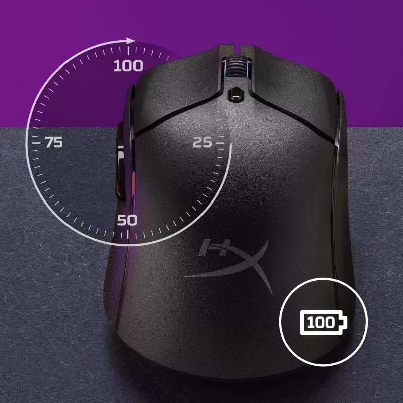 HyperX Pulsefire Haste 2 - Bezvadu spēļu pele (Balta)