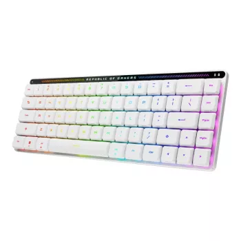 ASUS ROG Falchion RX Low Profile tastatūra Gaming USB + RF Bezvadu + Bluetooth QWERTZ Balta