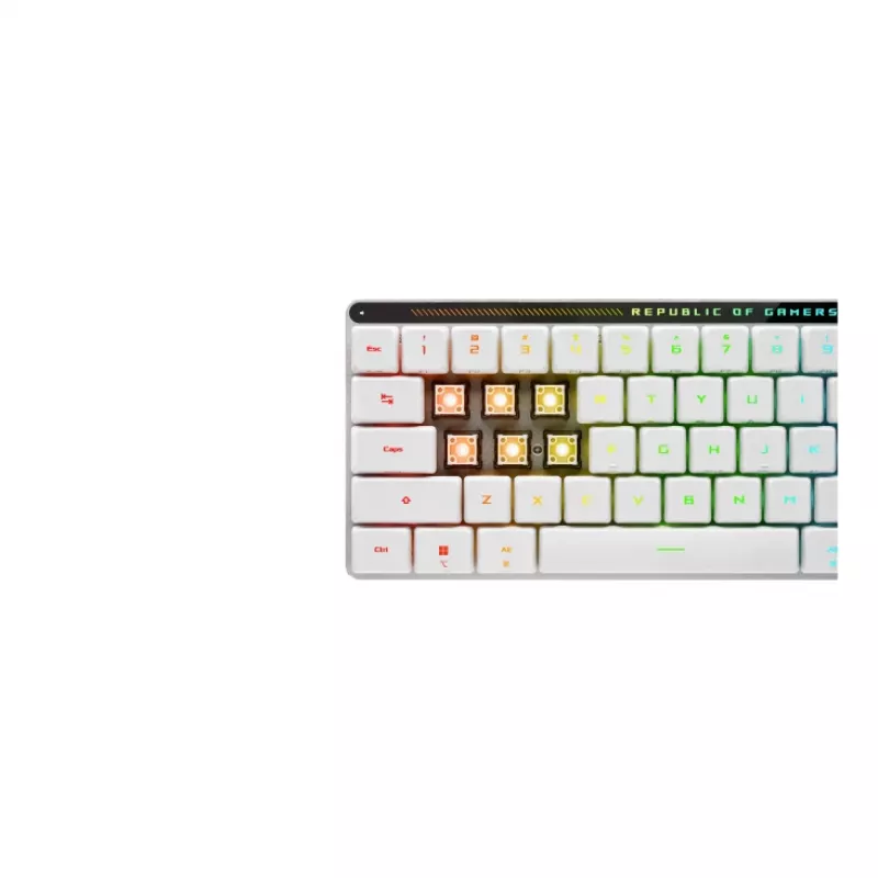 ASUS ROG Falchion RX Low Profile tastatūra Gaming USB + RF Bezvadu + Bluetooth QWERTZ Balta