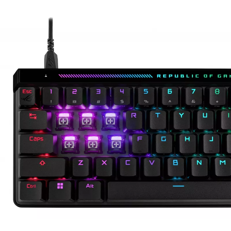 ASUS ROG Falchion Ace HFX tastatūra Gaming USB QWERTZ Melna
