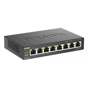 Nepārvaldāms slēdzis D-Link DGS-1008P/E, L2, 8 porti, PoE