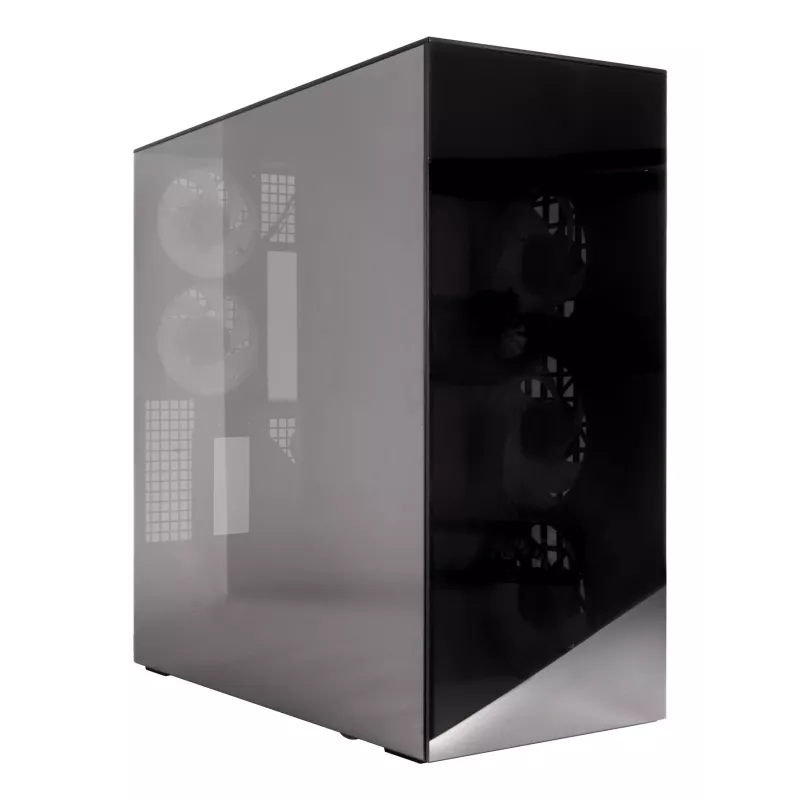 ARCTIC Xtender VG (Mirror Black) Premium E-ATX PC korpuss ar vertikālu GPU montāžu