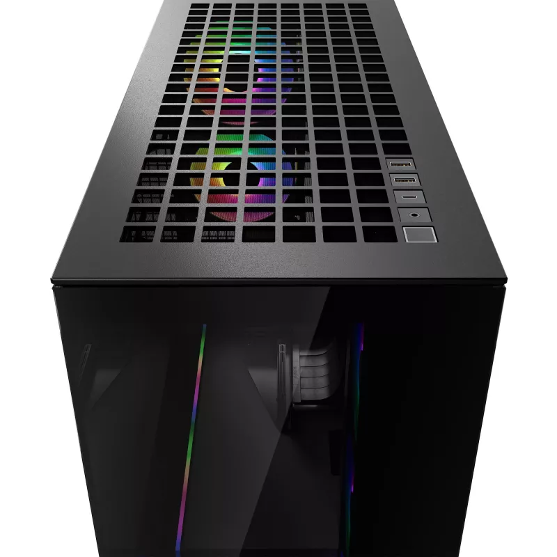 ARCTIC Xtender VG (Mirror Black) Premium E-ATX PC korpuss ar vertikālu GPU montāžu