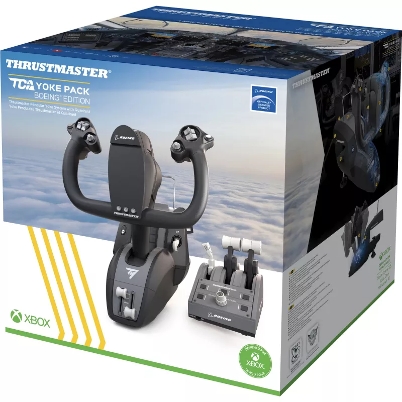 Thrustmaster TCA Yoke Pack Boeing Edition melns, pelēks USB Fightstick PC, Xbox, Xbox One, Xbox One S, Xbox One X, Xbox Series S, Xbox Series X