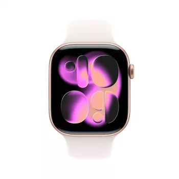 Viedpulkstenis Apple Watch Series 11 GPS + Cellular 46mm Rožu zelta alumīnija korpuss Light Blush sporta siksniņa M/L