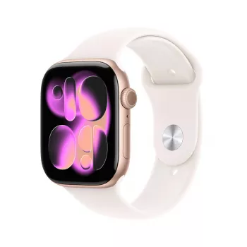 Viedpulkstenis Apple Watch Series 11 GPS + Cellular 46mm Rožu zelta alumīnija korpuss Light Blush sporta siksniņa M/L