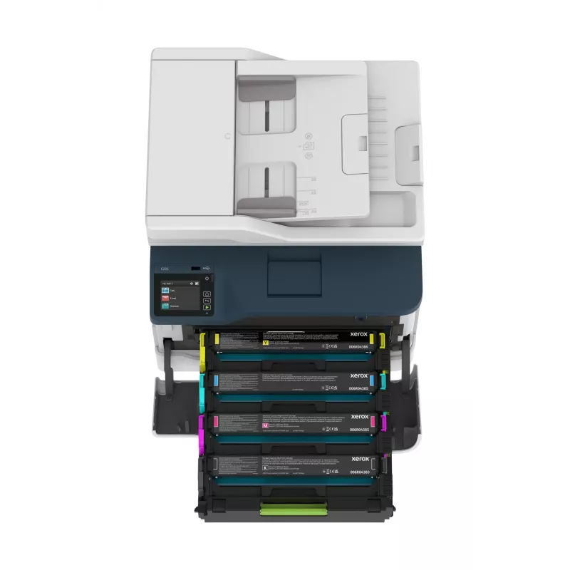 Xerox C235 A4 22ppm bezvadu druka/kopija/skenēšana/fakss PS3 PCL5e/6 ADF 2 paplātes, kopā 251 loksne