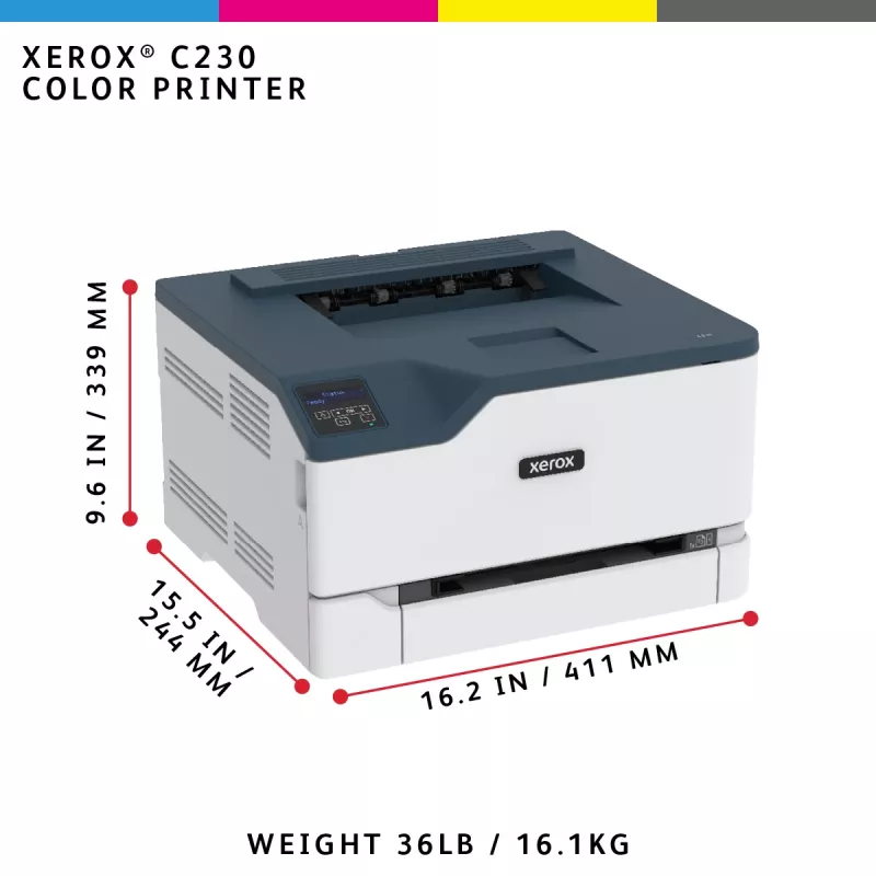 Xerox C230 A4 22ppm Bezvadu Dupleks Printeris PS3 PCL5e6 2 Paplātes Kopā 251 Lapa