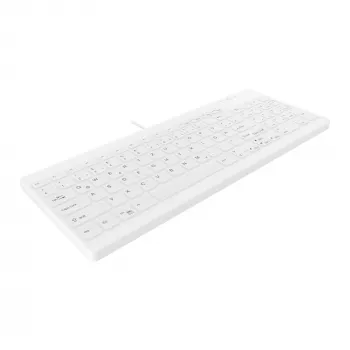 Contour Design Active Key Contour QuickClean Medicīnas Tastatūra IP68 Kompakta Vadu Balta DE C7012