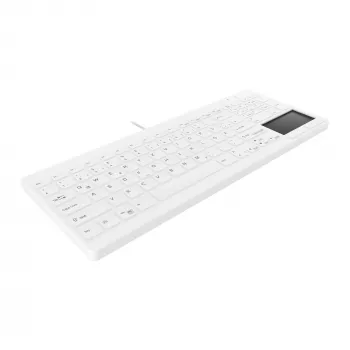 Contour Design Active Key Contour QuickClean Medicīniskā tastatūra IP68 ar skārienpaliktni Kompakta Vadu Balta DE C7412