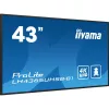 iiyama LH4365UHSB-B1 Signālu displejs Kioska dizains 108 cm (42.5 collas) LED Wi-Fi 800 cd/m² 4K Ultra HD Melns Iebūvēts procesors Android 11 24/7