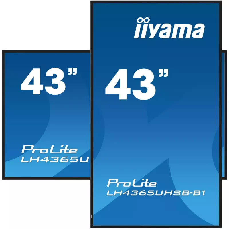 iiyama LH4365UHSB-B1 Signālu displejs Kioska dizains 108 cm (42.5 collas) LED Wi-Fi 800 cd/m² 4K Ultra HD Melns Iebūvēts procesors Android 11 24/7