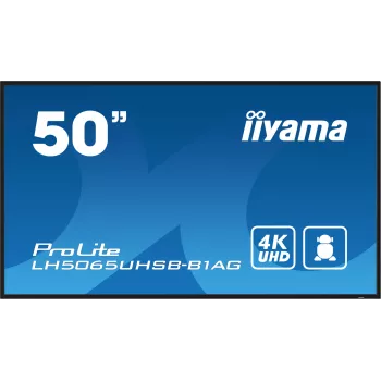 iiyama LH5065UHSB-B1AG Signālu displejs 125.7 cm (49.5 collu) LCD Wi-Fi 800 cd/m² 4K Ultra HD Melns Ar iebūvētu procesoru Android 11 24/7