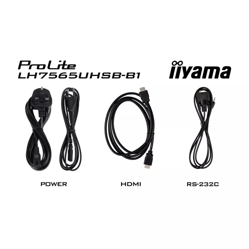 iiyama LH7565UHSB-B1 Signālu displejs Kiosk dizains 189.2 cm (74.5 collas) LED Wi-Fi 800 cd/m² 4K Ultra HD Melns Iebūvēts procesors Android 11 24/7