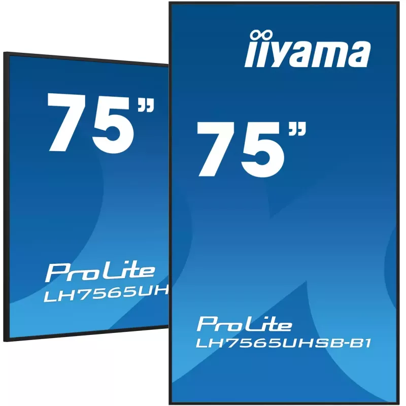 iiyama LH7565UHSB-B1 Signālu displejs Kiosk dizains 189.2 cm (74.5 collas) LED Wi-Fi 800 cd/m² 4K Ultra HD Melns Iebūvēts procesors Android 11 24/7