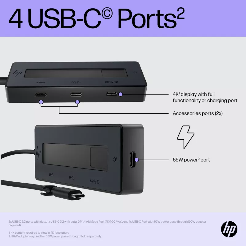 USB-C daudzportu centrmezgls HP 4K 6G842AA#ABB