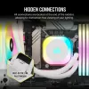 CORSAIR CPU dzesētājs - Icue Link H100I RGB Aio šķidruma dzesētājs - Balts