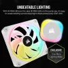 CORSAIR CPU dzesētājs - Icue Link H100I RGB Aio šķidruma dzesētājs - Balts