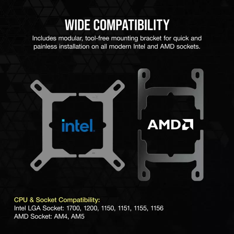 CORSAIR CPU dzesētājs - Icue Link H100I RGB Aio šķidruma dzesētājs - Balts