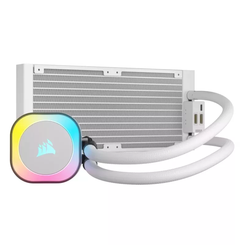 CORSAIR CPU dzesētājs - Icue Link H100I RGB Aio šķidruma dzesētājs - Balts