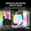 CORSAIR CPU dzesētājs - Icue Link H100I RGB Aio šķidruma dzesētājs - Balts