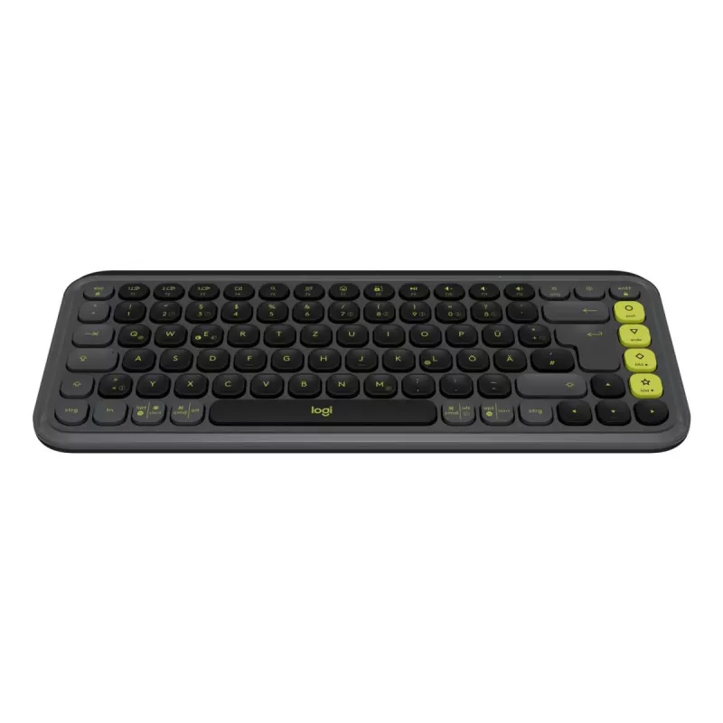 Logitech POP Icon Keys 920-013059 bezvadu tastatūra - grafīta zaļa, QWERTZ vācu izkārtojums