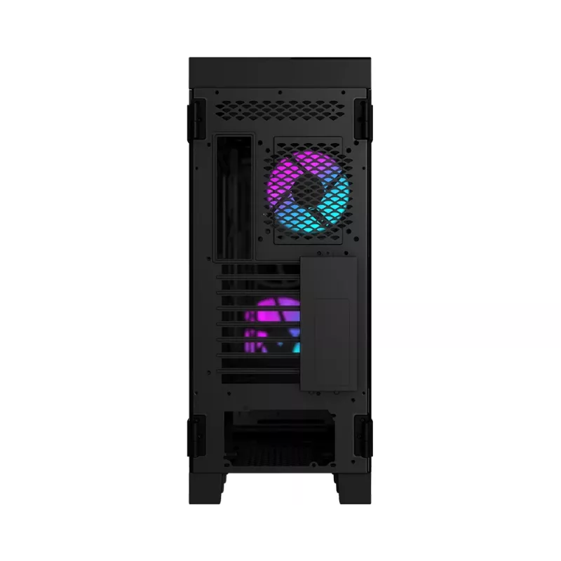 MSI MPG SEKIRA 500X Full Tower datora korpuss melns, 3x 200mm ARGB + 1x 200mm + 1x120mm ARGB ventilatori, Mystic Light Sync, 8 kanālu ARGB centrmezgls, USB Type-C, rūdīta stikla paneļi, E-ATX, ATX, mATX, mini-ITX