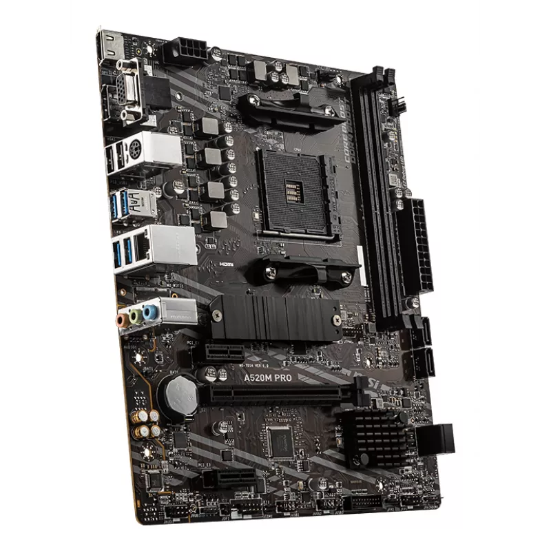 MSI A520M PRO mātesplate AMD A520 Socket AM4 micro ATX