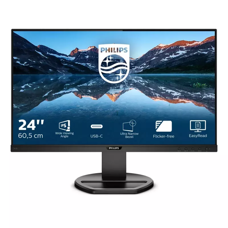 Philips B Line 243B9/00 datora monitors 60,5 cm (23,8 collu) 1920 x 1080 pikseļi Full HD LED Melns
