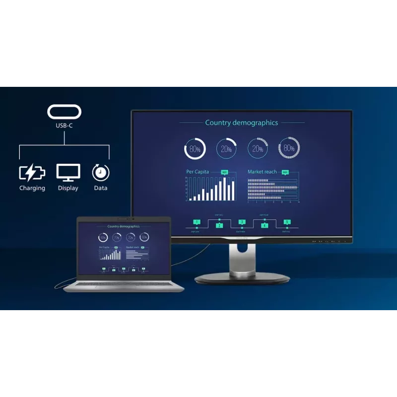 Philips B Line 243B9/00 datora monitors 60,5 cm (23,8 collu) 1920 x 1080 pikseļi Full HD LED Melns
