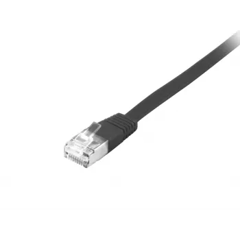 Tīkla kabelis Equip Cat.6A U/FTP plakanais patch kabelis RJ-45 0,5m Melns