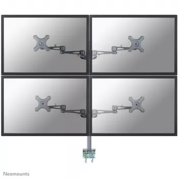 Neomounts FPMA-D935D4 Monitora roka 10-27 collas, Skava, 6 kg, 100x100 mm, Sudraba