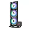 Šķidruma dzesēšanas sistēma ENERMAX Aquafusion II 360 mm, 120 mm ventilatori, 380 W TDP, Melna