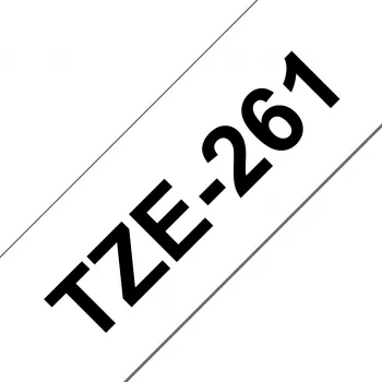 Brother TZE-261 līmlentes kasete, melns uz balta, 3,6 cm x 8 m
